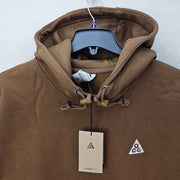NIKE MEN'S MEDIUM ACG TUFF FLEECE THERMA FIT BROWN HOODIE SWEATSHIRT DZ3392-235
