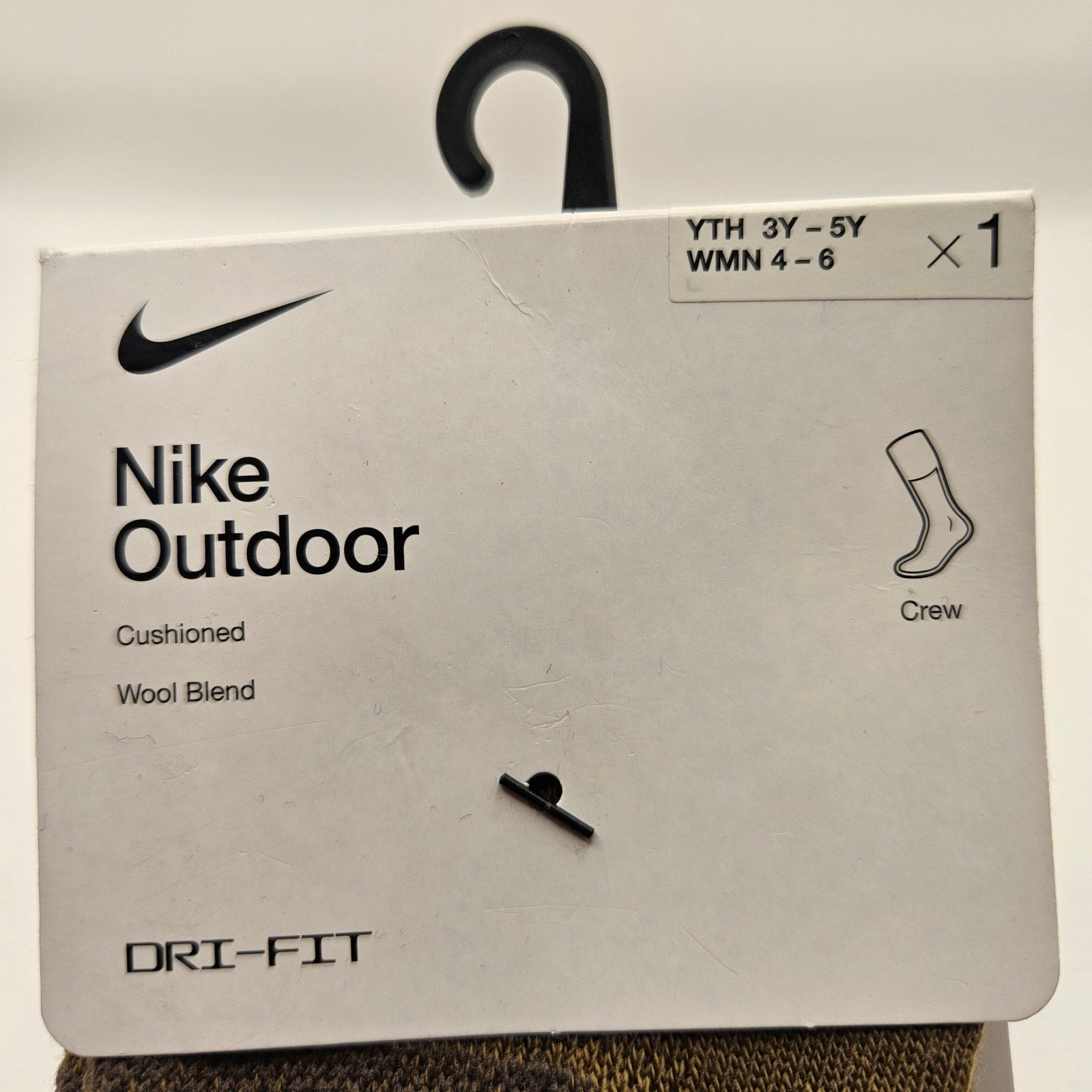 NIKE SMALL OUTDOOR CREW SOCKS GREEN BROWN FD8472-300 NWT MADE IN USA