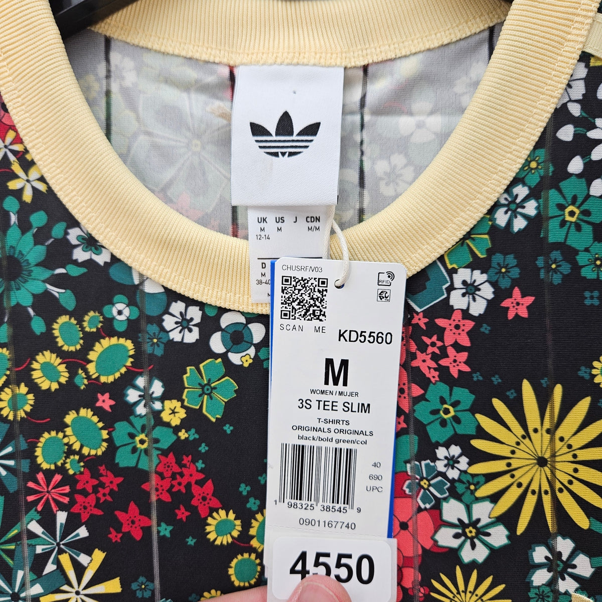 ADIDAS WOMEN'S MEDIUM LIBERTY LONDON CALI 3 STRIPE TEE KD5560