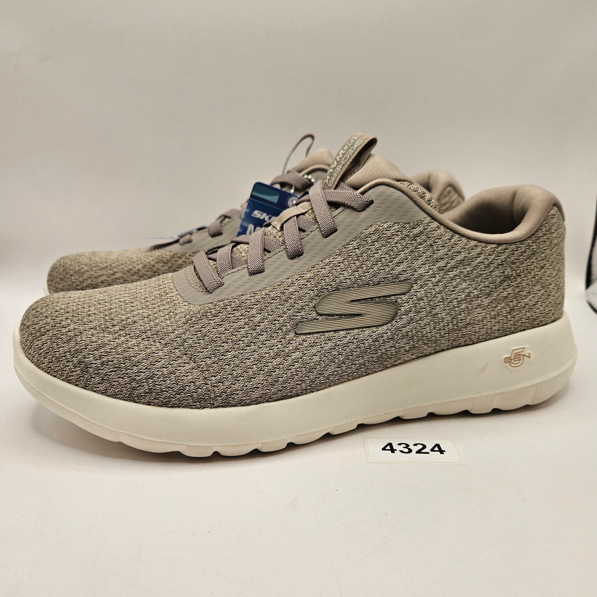 SKECHERS MEN'S 8.5 GO MAX BUNGEE SLIP ON TAUPE 216238 BREATHABLE