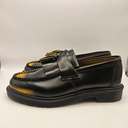 DR MARTENS MEN'S 8 ADRIAN TASSEL ARCADIA RUB OFF PREM. LOAFERS BLACK/YELLOW NWOB