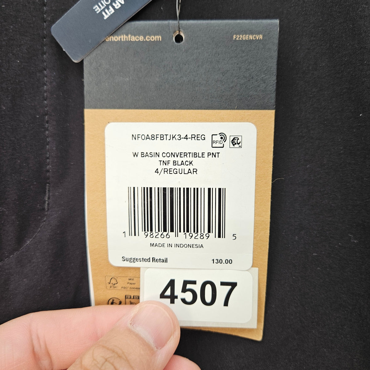 THE NORTH FACE WOMEN'S 4 REGULAR BASIN CONVERTIBLE PANTS TNF BLACK UTILITY
