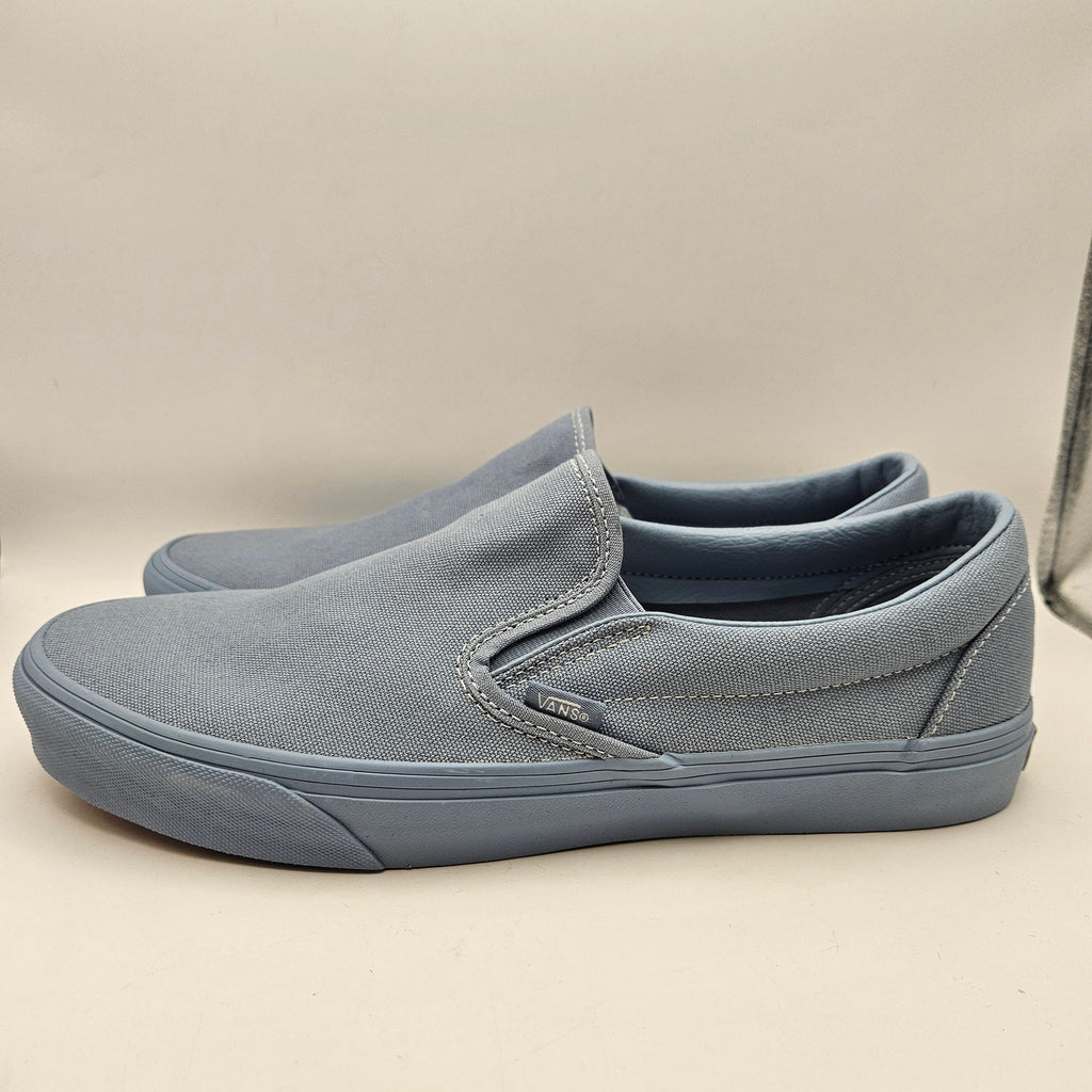 VANS MEN'S 11.5 CLASSIC SLIP ON PASTEL MONO DUSTY BLUE NWOB