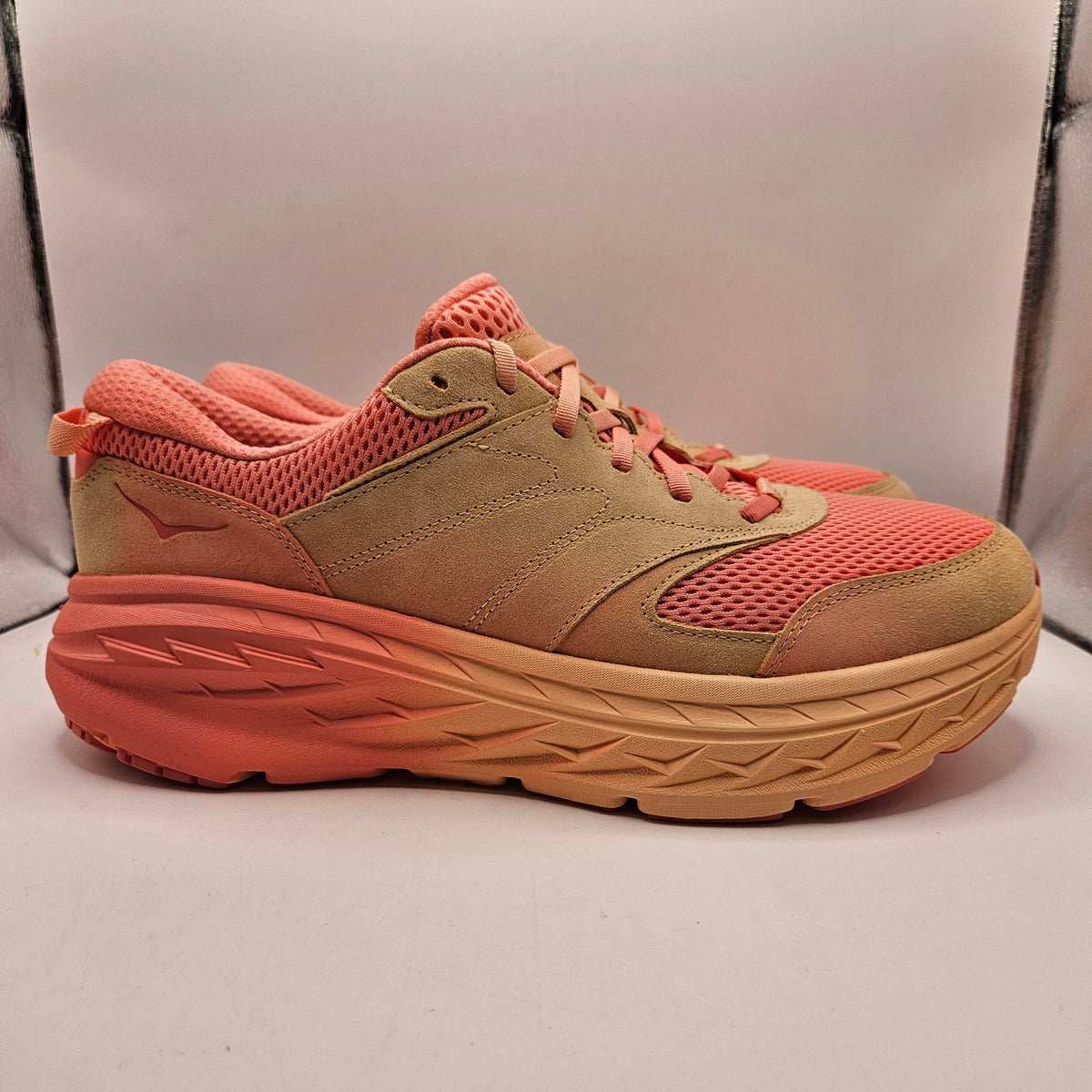 HOKA MEN'S 13 WOMEN'S 14 BONDI L BP2 CANTALOUPE CORAL 1165690 CPLC