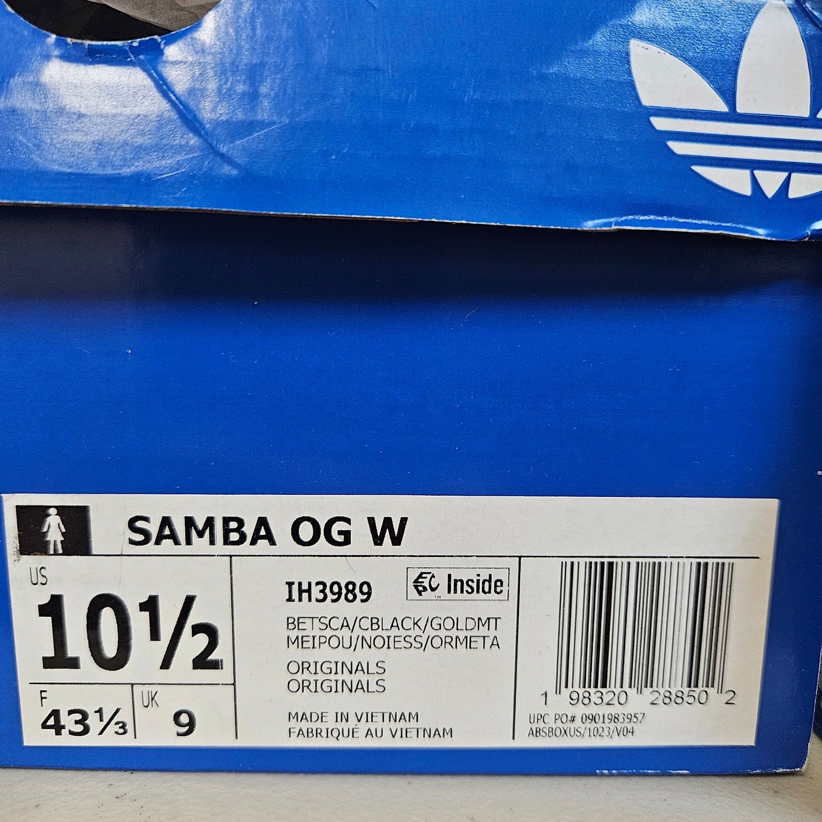 ADIDAS ORIGINALS WOMEN'S 10.5 PATENT LEATHER SAMBA RARE BETTER SCARLET NIB IH3989