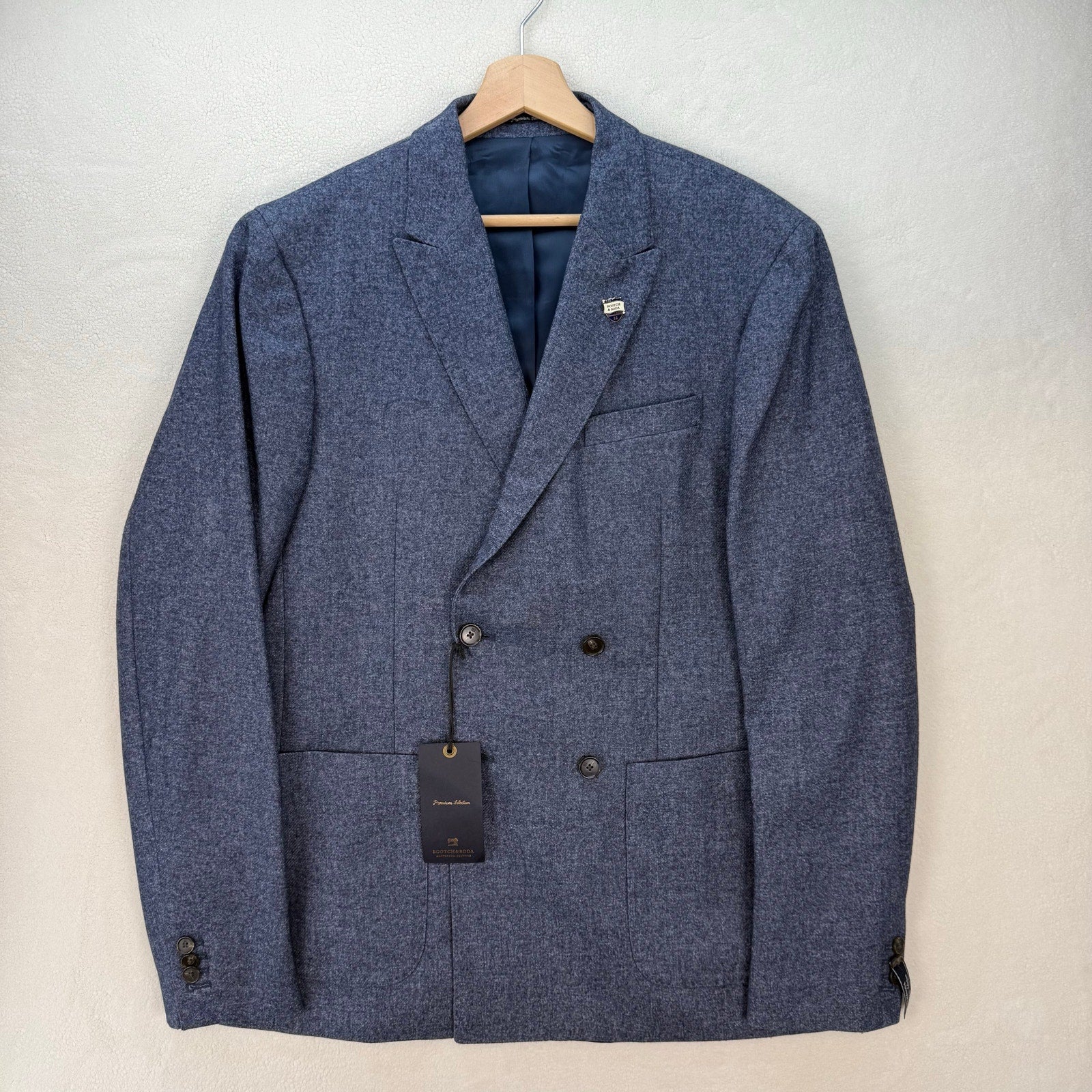 Scotch & Soda Blazer Jacket Dark Navy Blue Mens XL