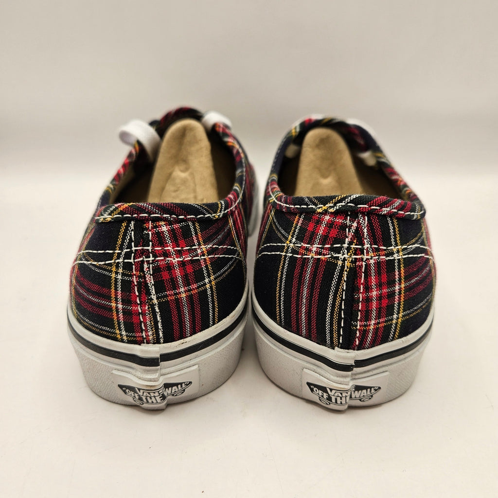 VANS WOMEN'S 7 AUTHENTIC LOW TOP SNEAKER PLAID NAVY NIB VN000EGABX9