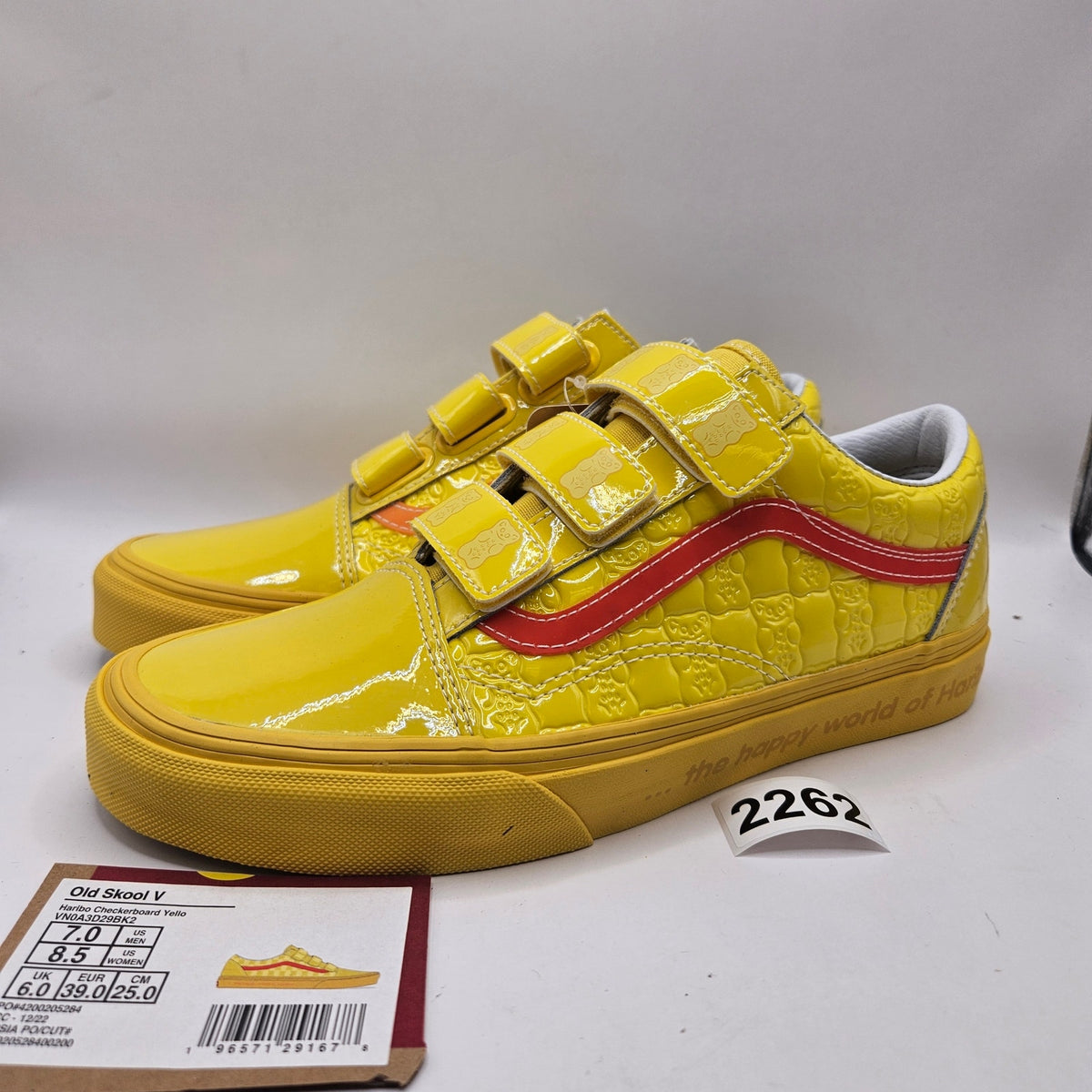 VANS X HARIBO GUMMY BEAR OLD SKOOL MEN'S 7 WOMEN'S 8.5 YELLOW SNEAKER NWOB