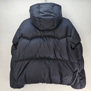 LEVI'S WOMENS LARGE PREMIUM DOWN PUFFER JACKET BLACK HOODED INSULATED NWT