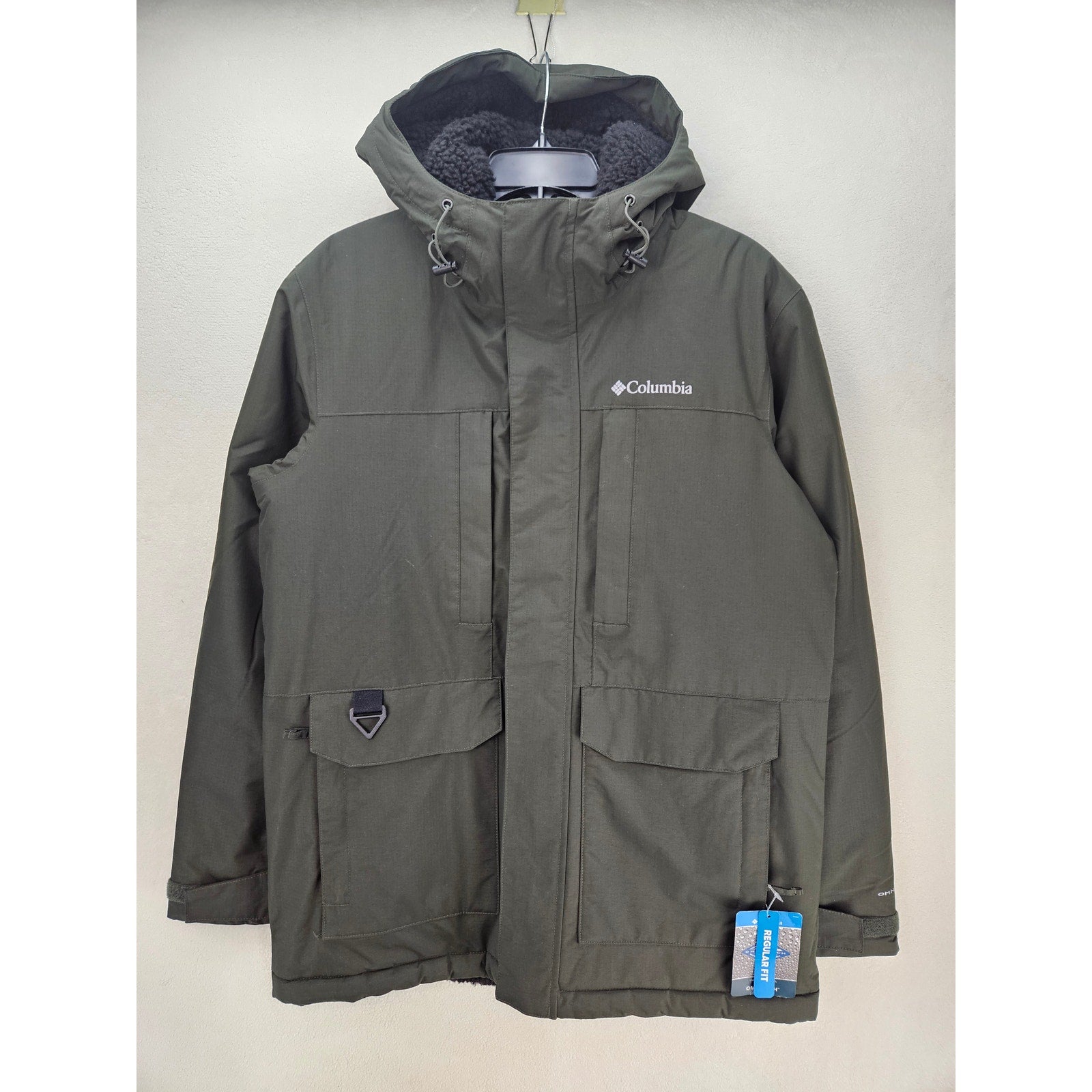 COLUMBIA MEN'S SMALL LANDROAMER SHERPA LINED JACKET BLACK NWT