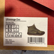 VANS MEN'S 8 ULTRARANGE EXO HI MTE 1 MOUNTAIN VIEW GREEN BOOTS NIB