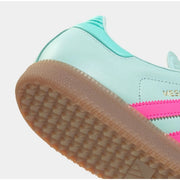 ADIDAS MEN'S 8.5 SAMBA MESSI HALO MINT LUCID PINK KI8505 SOCCER SOUTH BEACH