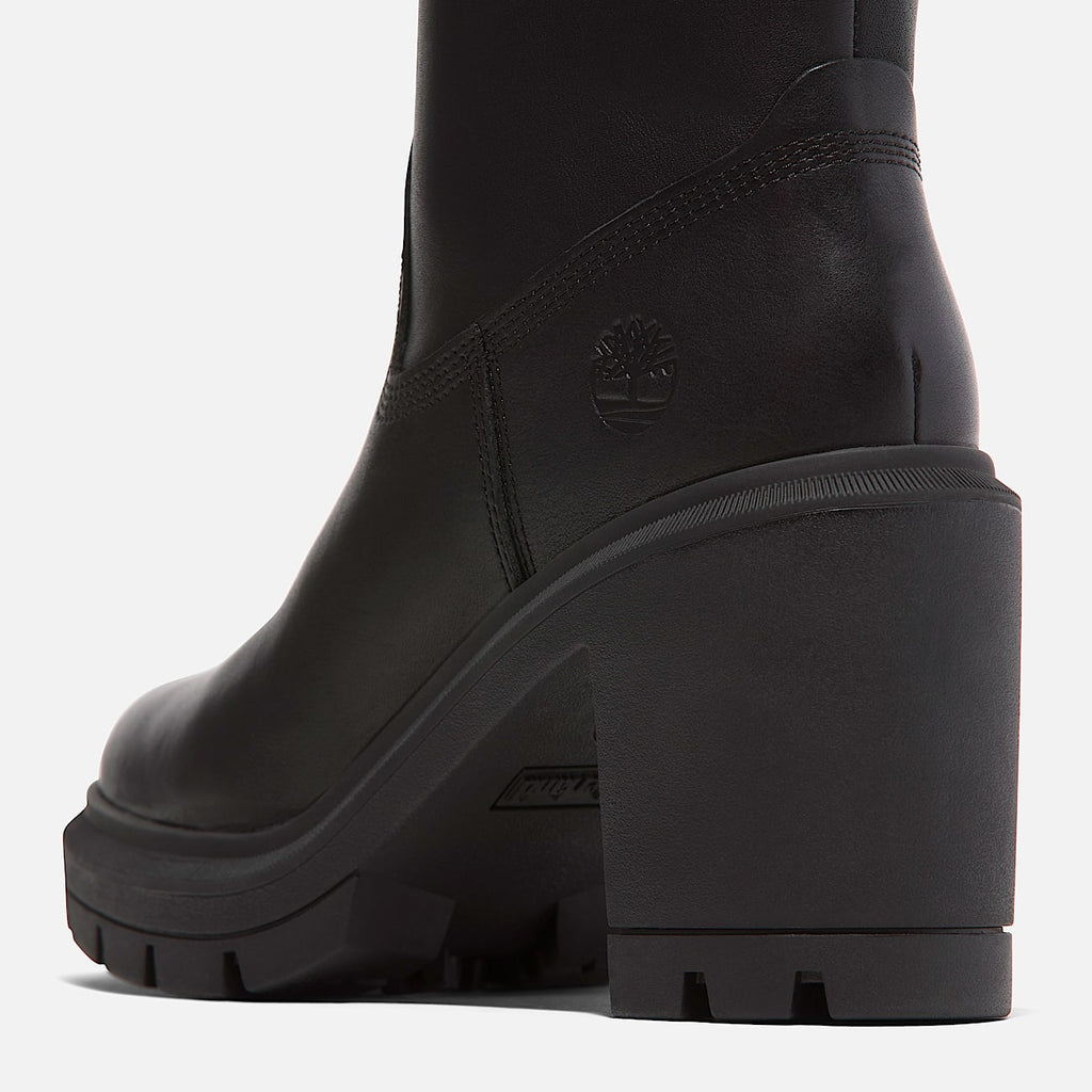 TIMBERLAND WOMEN'S 10 ALLINGTON HEIGHTS MID ZIP BOOT BLACK FULL GRAIN NIB