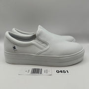 HURLEY Women's 9 Slip On Platform Triple White Canvas