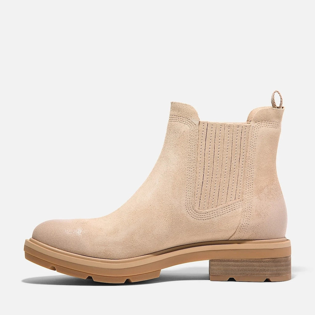 TIMBERLAND WOMEN'S 8 BRIMFIELD MID CHELSEA BOOT LT BEIGE SUEDE NIB