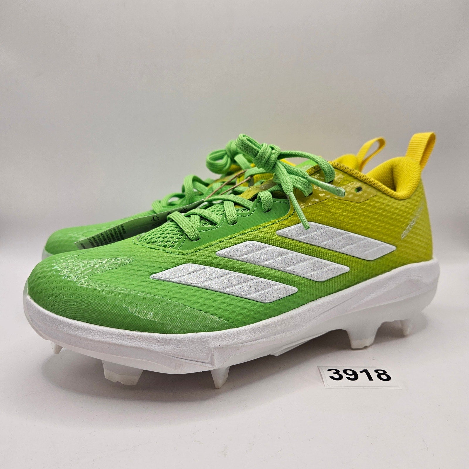 ADIDAS WOMEN'S 7.5 ADIZERO INSTINCT CANDY SOFTBALL CLEATS JR3814 NWOB GREEN