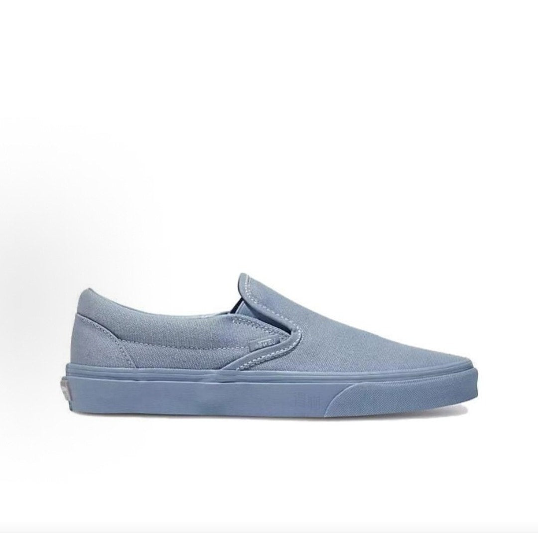 VANS MEN'S 7 WOMEN'S 8.5 CLASSIC SLIP ON PASTEL MONO DUSTY BLUE NIB