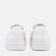 TIMBERLAND WOMEN'S 9.5 LAUREL COURT LOW LACE SNEAKER WHITE CANVAS NIB