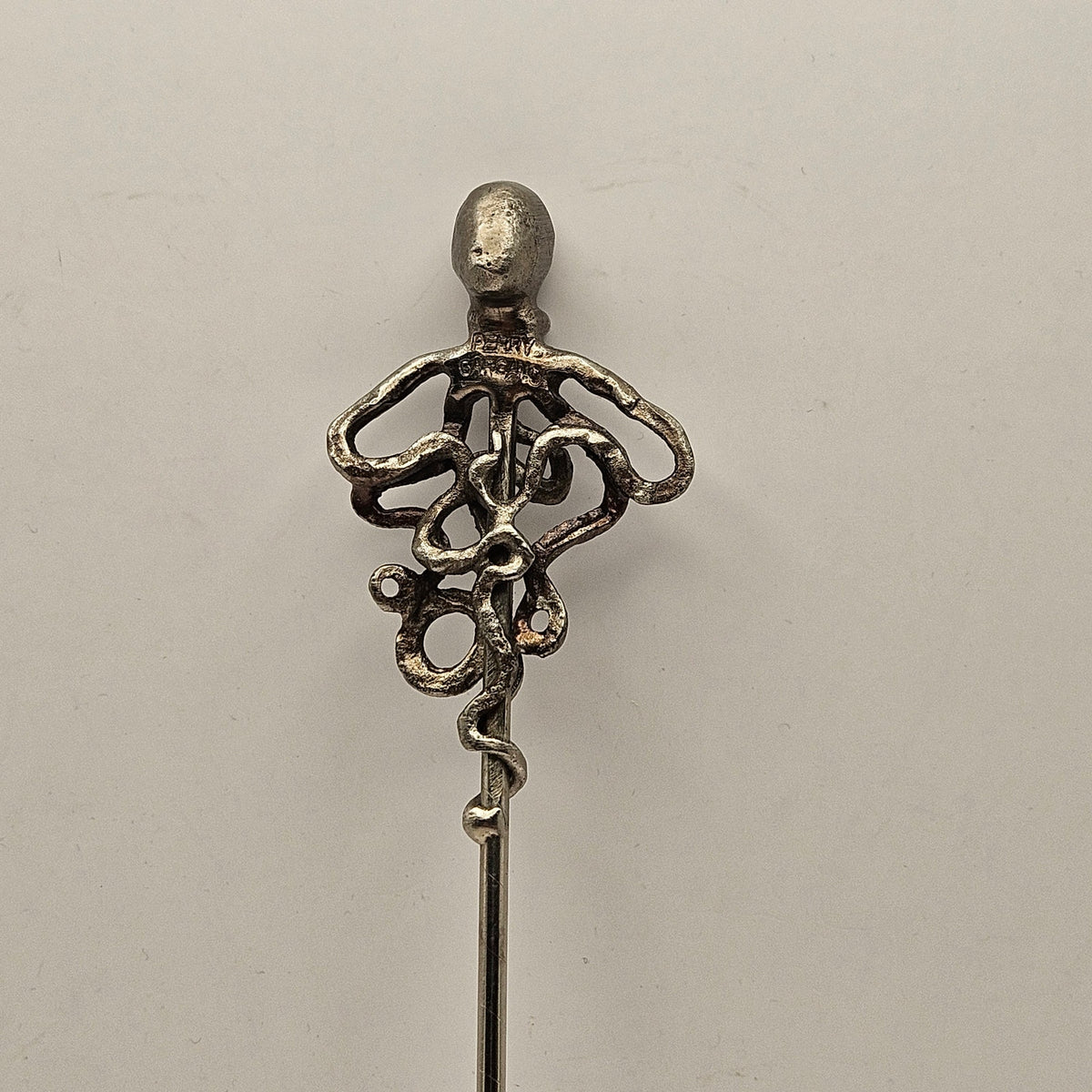 PERRY GARGANO OCTOPUS STIRRING SPOON SILVERPLATE BARWARE 12"