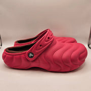 CROCS MEN'S 10 ECHO WAVE CLOG PINK MAROON LINED FLEECE SLIP ON SHOES NWT