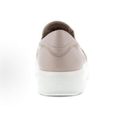 ECCO WOMEN'S 41 SOFT 9 II SLIP ON METALLIC GREY ROSE SNEAKER NIB
