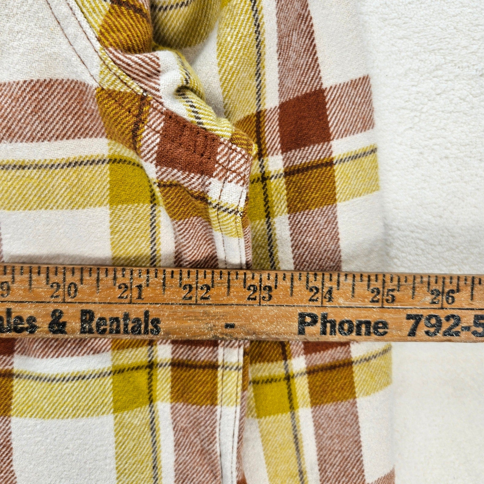 PRANA WOMEN'S XL GOLDEN CANYON FLANNEL SWEET CREAM PLAID NWT SHIRT