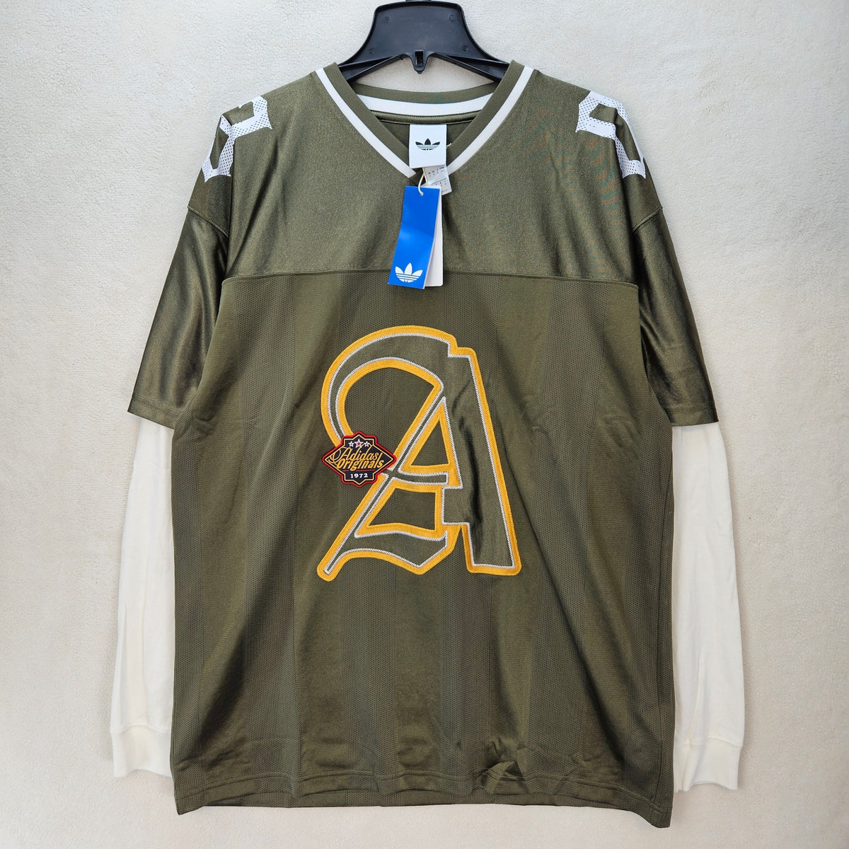 ADIDAS MEN'S MEDIUM ORIGINALS TREFOIL OG 2 IN 1 JERSEY OLIVE STRATA KS5329