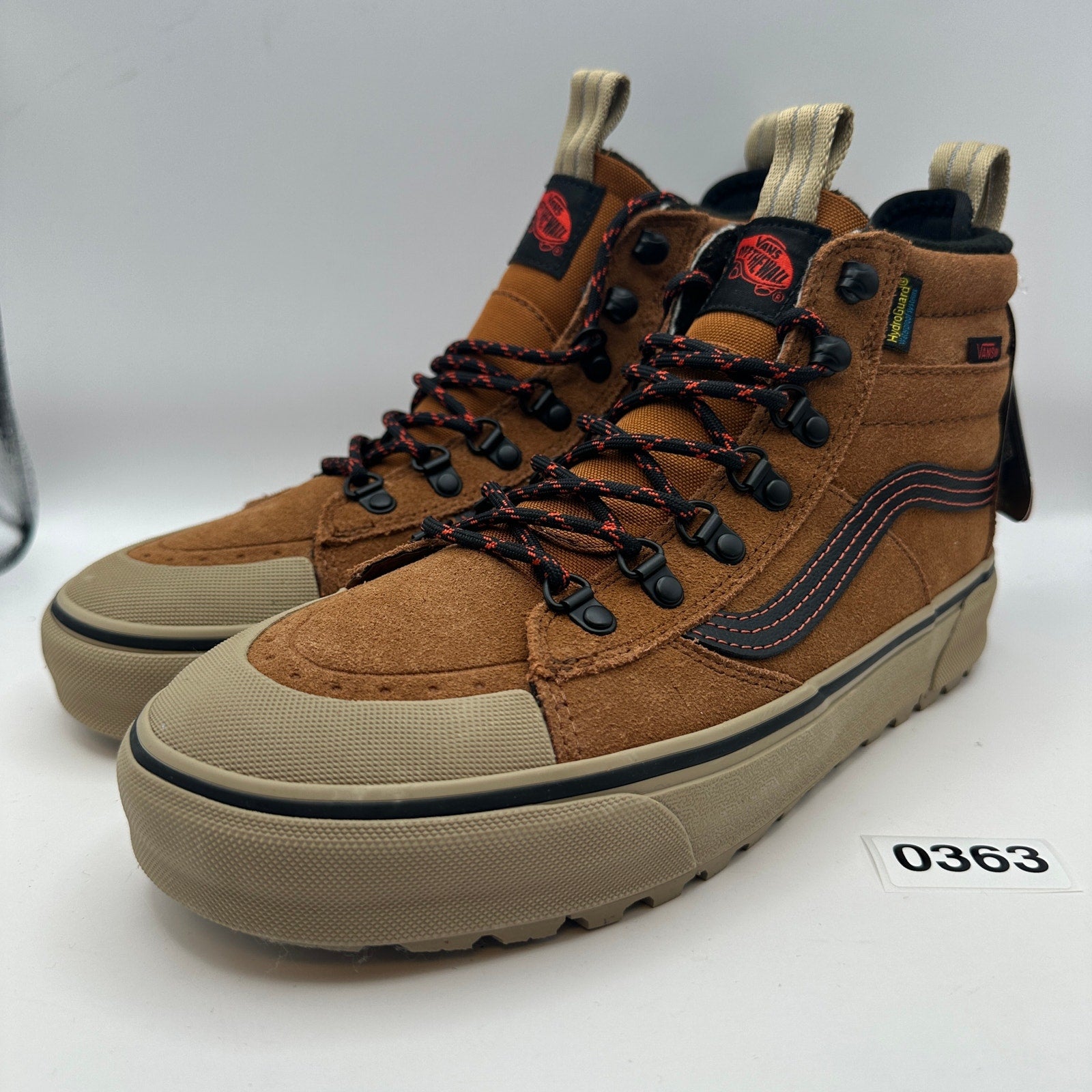 VANS Men's 8.5 MTE Sk8 Hi Primaloft Sneaker Boot Suede Brown