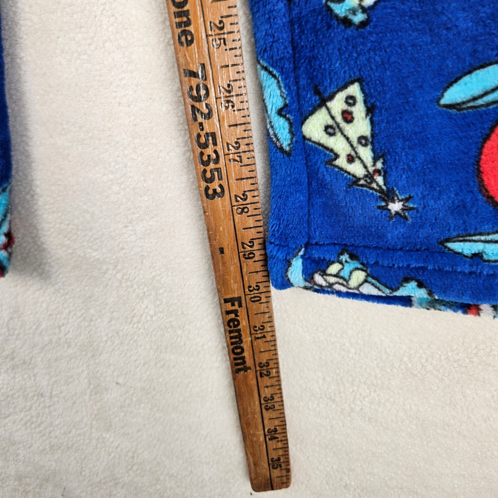 LILO STITCH CHRISTMAS SLEEPWEAR MEDIUM FLEECE PAJAMA PANTS BLUE NWOT