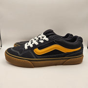 VANS MEN'S 9 CALDRONE SUEDE MESH BLACK GUM YELLOW LOW TOP SNEAKER VN0A5JM2CHY