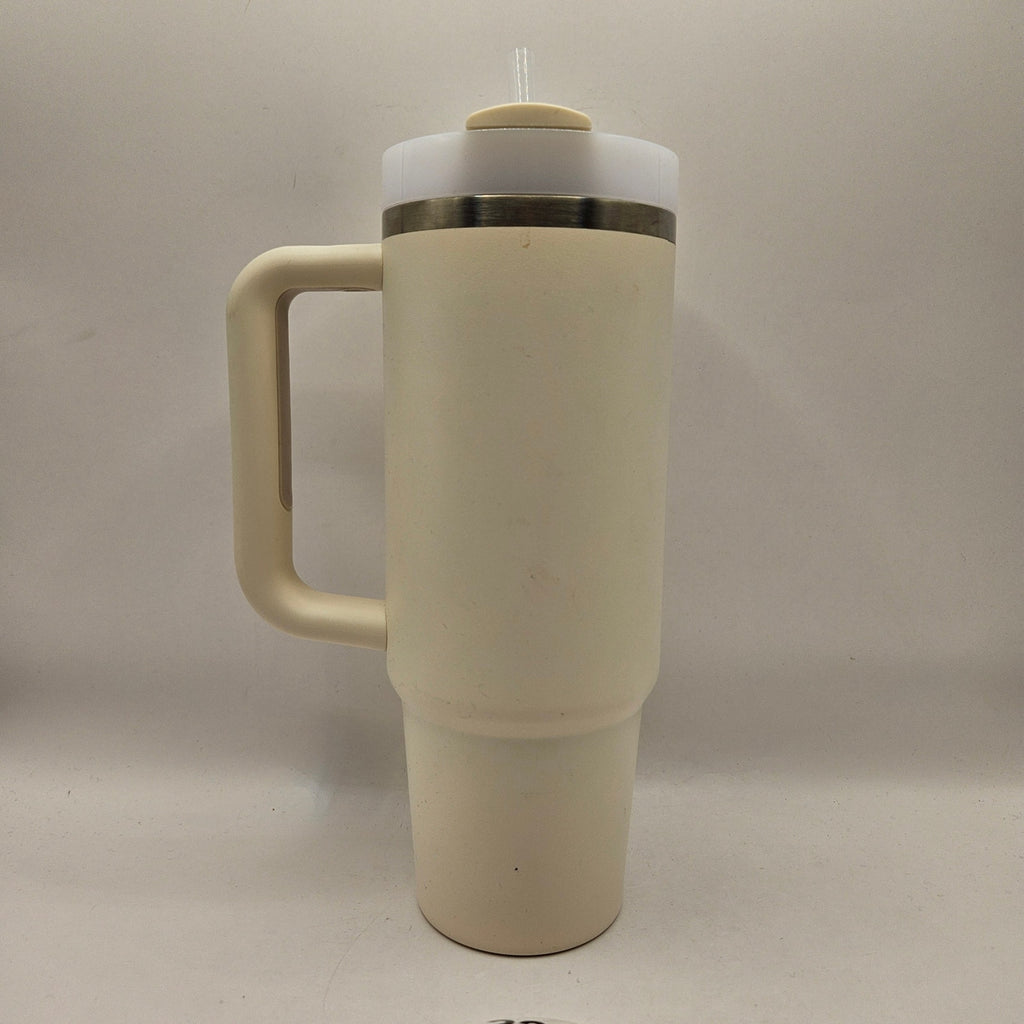 STANLEY 30oz STAINLESS STEEL H2.0 FLOWSTATE QUENCHER TUMBER CREAM WHITE