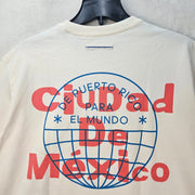 ADIDAS ORIGINAL X BAD BUNNY LARGE HEAVY OVERSIZED CIUDAD DE MEXICO CREAM KX4478