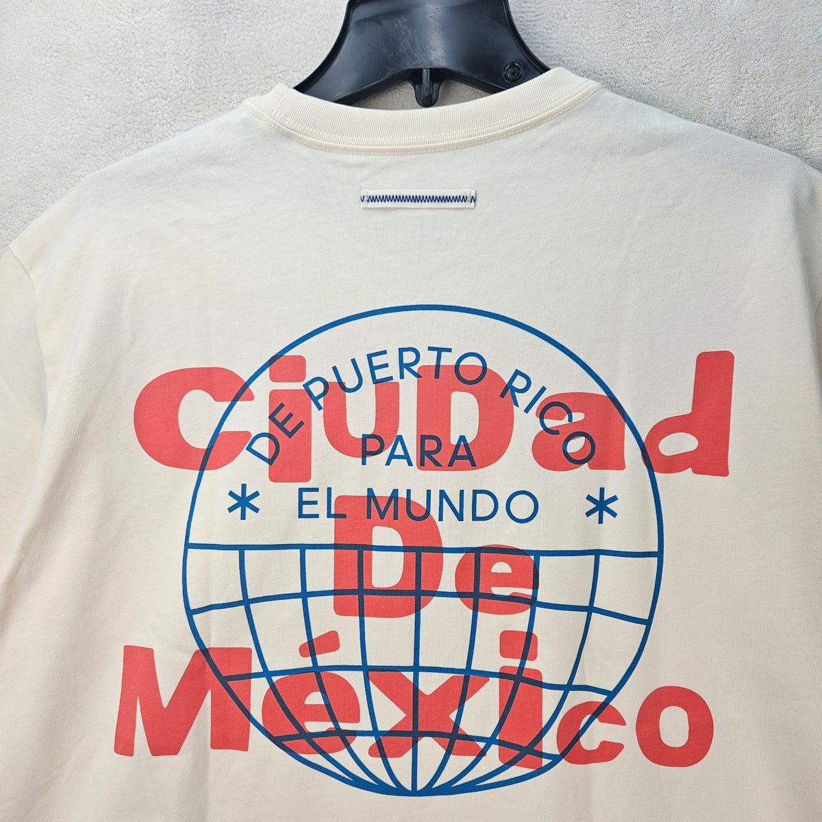 ADIDAS ORIGINAL X BAD BUNNY LARGE HEAVY OVERSIZED CIUDAD DE MEXICO CREAM KX4478