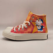 CONVERSE WOMEN'S 7 CHUCK 70 HIGH DORAEMON PINK A15790C CANVAS SNEAKER