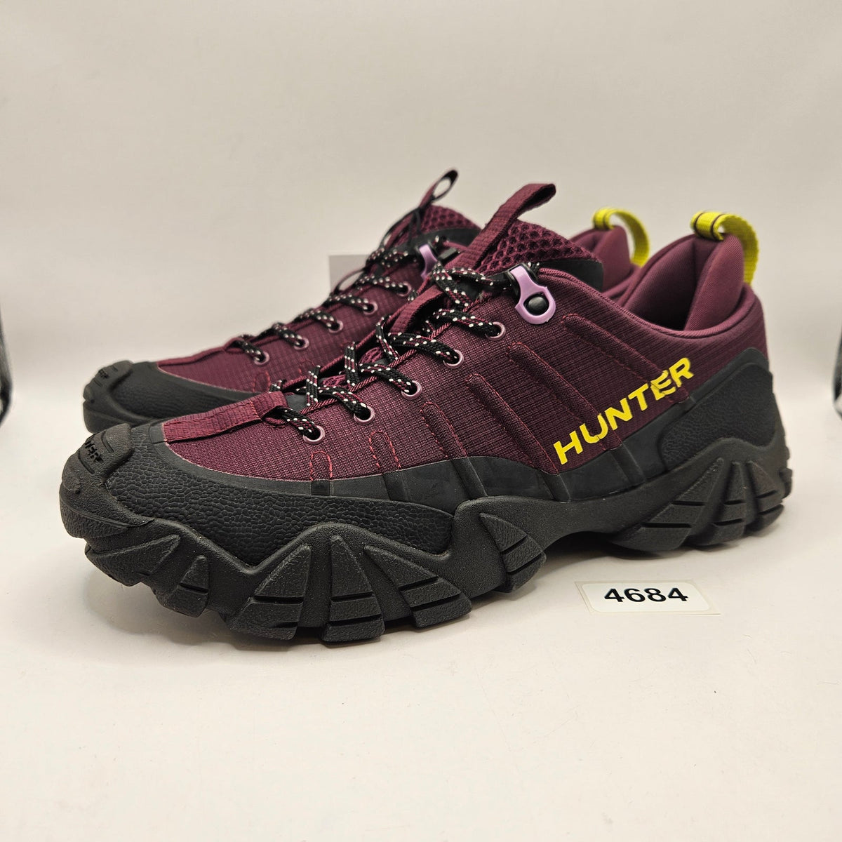 HUNTER WOMEN'S 8 SARA DARK PURPLE 500 HIKING SNEAKER WATERPROOF