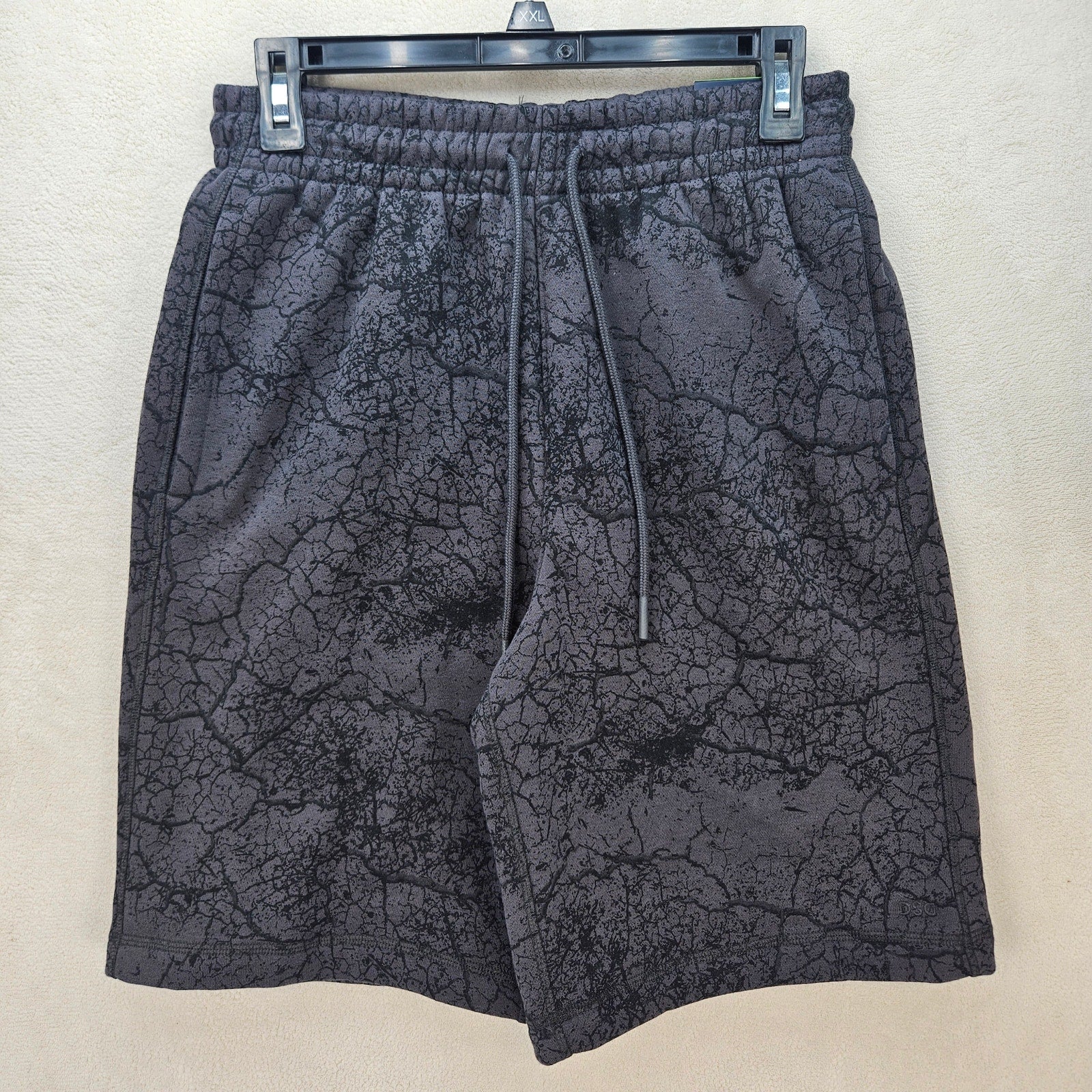DSG MEN'S SMALL FLEECE SHORT PRINT LAVASCAPE ASPHALT NWT