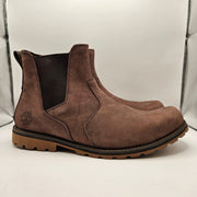 TIMBERLAND MEN'S 13 ATTLEBORO CHELSEA DARK BROWN LEATHER BOOT