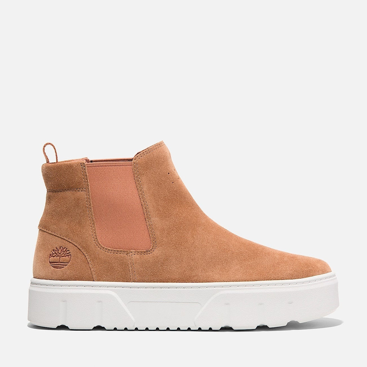 TIMBERLAND WOMEN'S 9.5 LAUREL COURT MID PULL ON SNEAKER RUST SUEDE NIB
