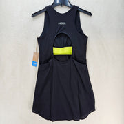 HOKA WOMEN'S M MIZI OUTDOOR DRESS BLACK BUILD IN BRA TENNIS NWT