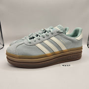 ADIDAS ORIGINALS WOMEN'S 10 GAZELLE BOLD ASH GREEN OFF WHITE GUM JS3902 PLATFORM