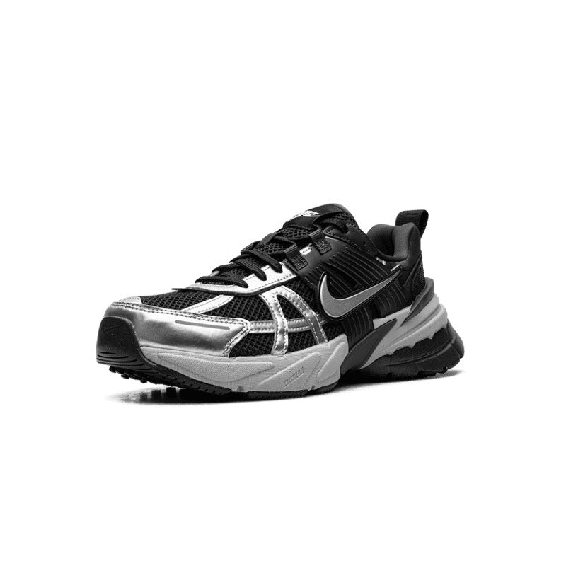 NIKE WOMEN'S 7.5 V2K BLACK METALLIC SILVER RUNNING SHOES FD0736-005 NIB