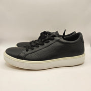 ECCO WOMEN'S 8.5 SOFT 60 LEATHER SNEAKER LOW TOP BLACK WHITE 58240401001