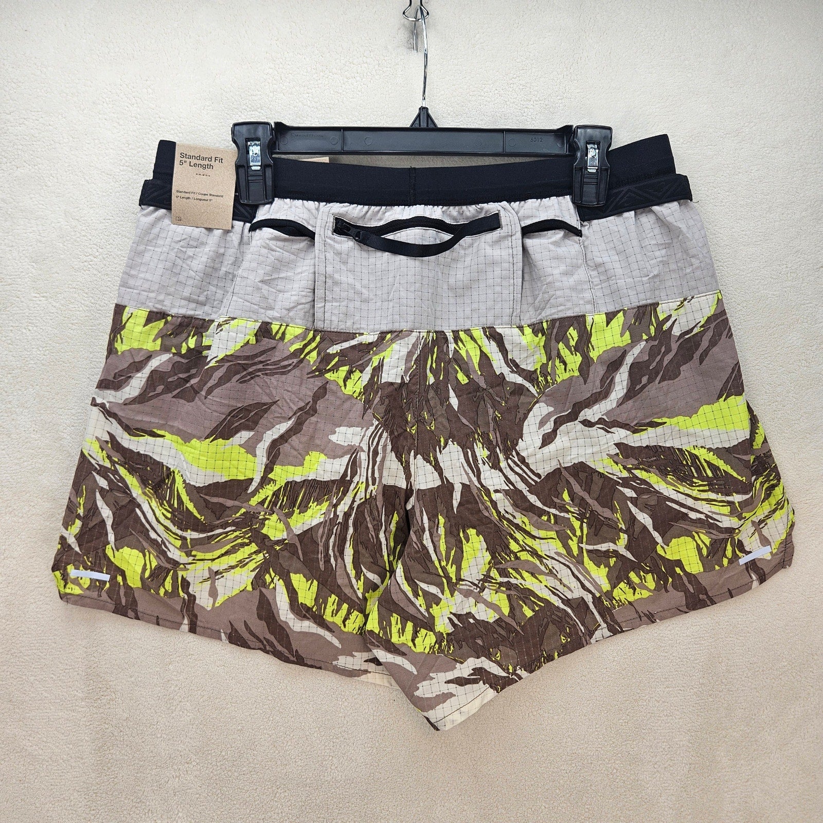 NIKE MEN'S XL TRAIL FLEX STRIDE 5" RUNNING SHORTS DM4652-040 CAMO NWT