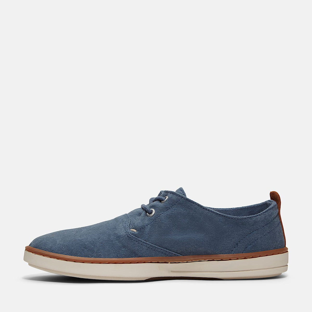 TIMBERLAND MEN'S 10.5 HOOKSET LOW LACE SNEAKER BLUE CANVAS BOAT SHOE TB0A6CNJEP4