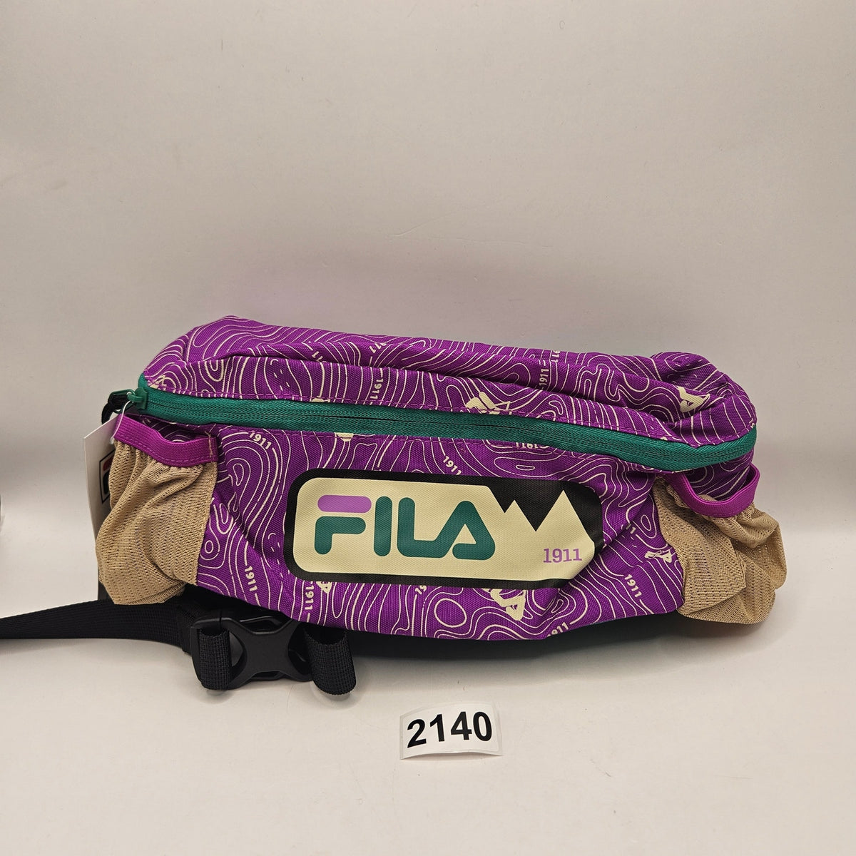 FILA RARE TRAIL FANNY PACK PURPLE CACTUS FLOWER GREEN LA915291-556NWT