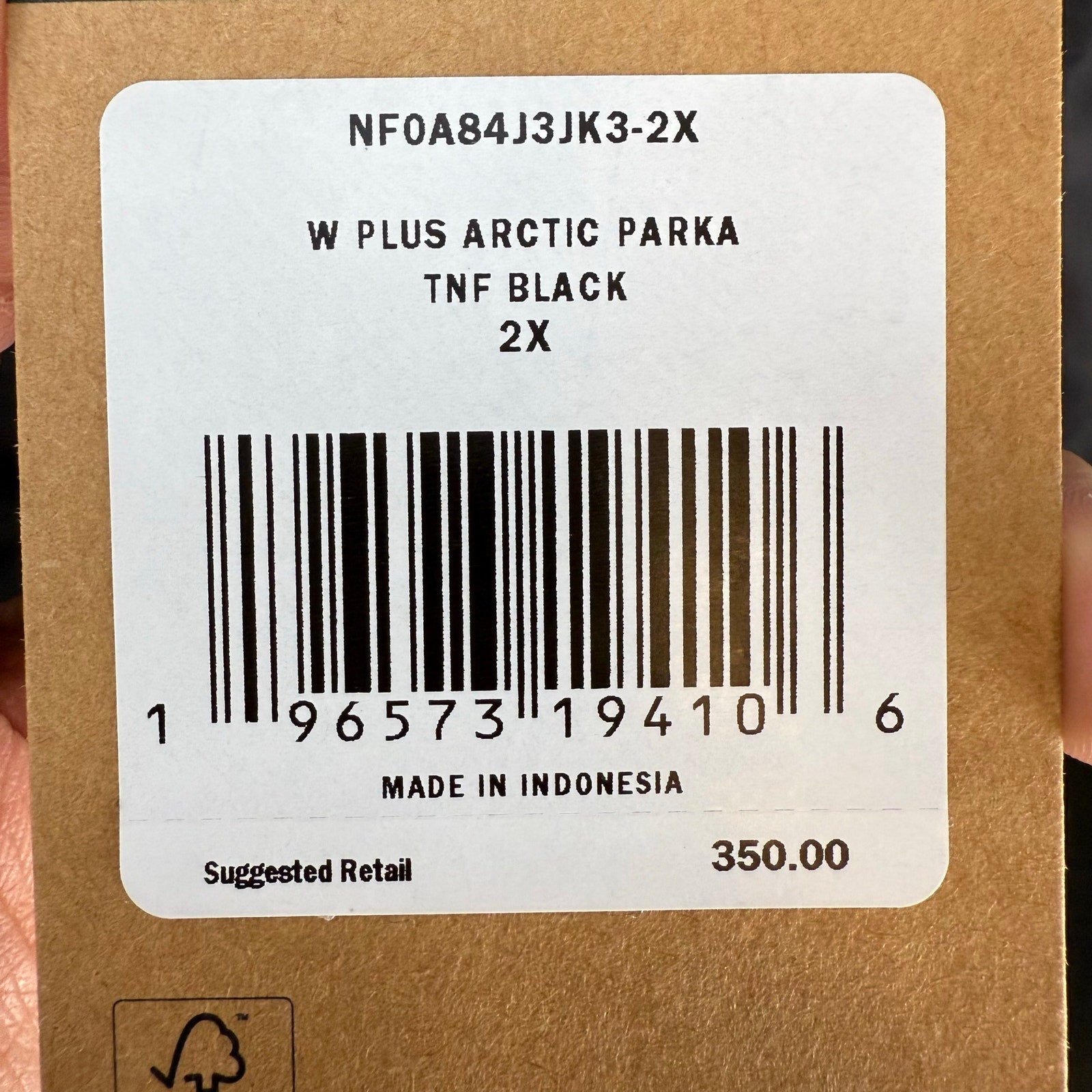 THE NORTH FACE WOMEN'S PLUS SIZE'S 2X ARCTIC PARKA HOODED DOWN JACKET