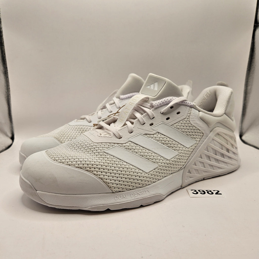 ADIDAS MEN'S 12.5 DROPSET 3 TRAINING WHITE ATHLETIC SHOES LOW TOP IH8289 NWOB