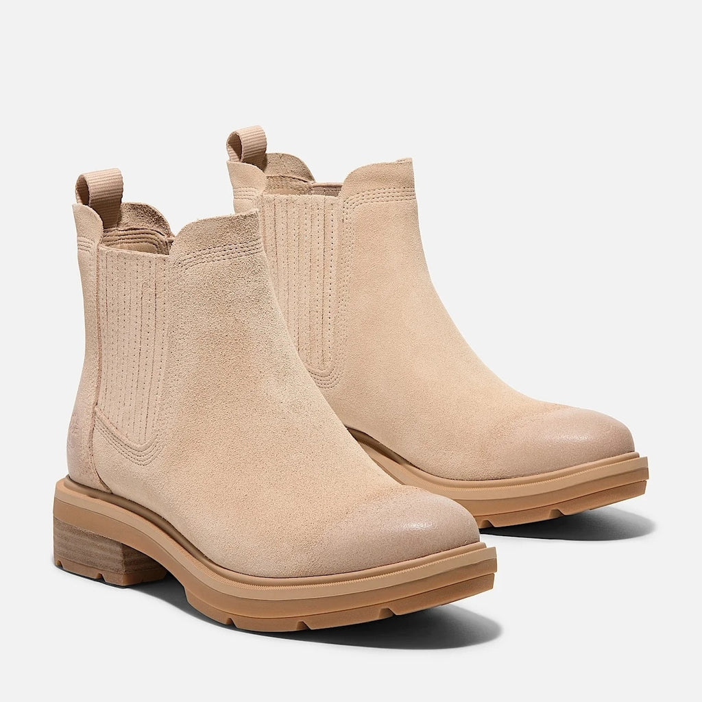 TIMBERLAND WOMEN'S 10 BRIMFIELD MID CHELSEA BOOT LIGHT BEIGE SUEDE NIB