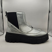 SOREL WOMEN'S 12 CARIBOU X BOOT CHELSEA SILVER BLACK NIB NL5014-034