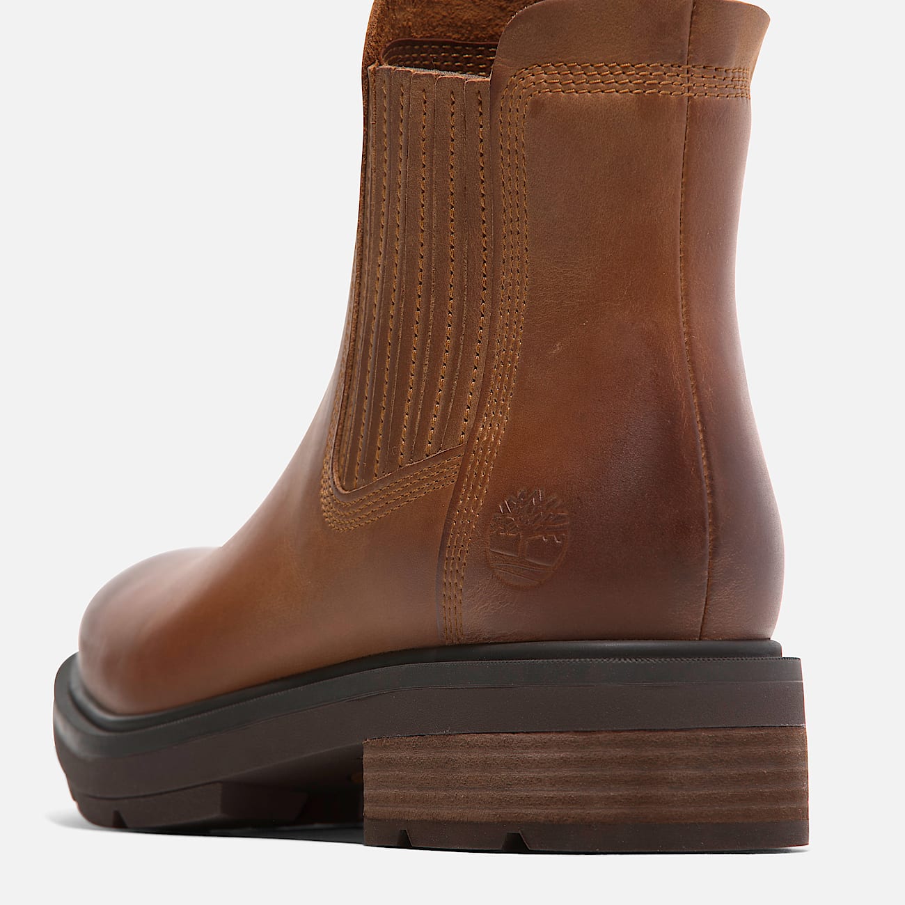 TIMBERLAND WOMEN'S 10 BRIMFIELD MID CHELSEA BOOT MEDIUM BROWN FULL GRAIN NIB